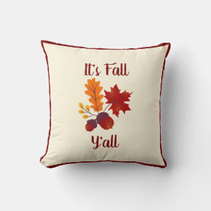 It’s Fall Y’all - Farmhouse Colorful Decor Throw Pillow