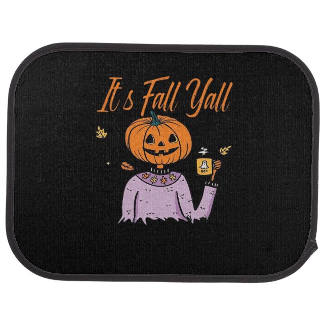 It’s Fall Y’all Funny Minimal Style Car Floor Mat (Rear)