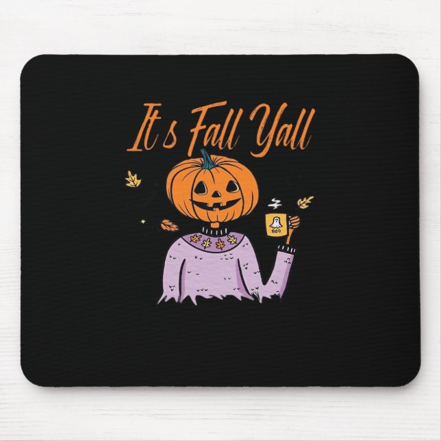 It’s Fall Y’all Funny Minimal Style Mouse Pad (Front)
