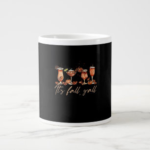 It’s Fall Y’all Funny Pumpkin Spice Cocktails Giant Coffee Mug
