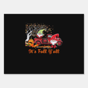 It’s Fall Y’all Gnomes Pumpkin Spice Style Sign
