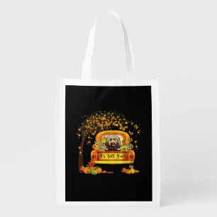 It’s Fall Y’all Goldendoodle Pumpkin Autumn Look Grocery Bag