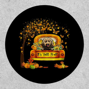 It’s Fall Y’all Goldendoodle Pumpkin Autumn Look Patch