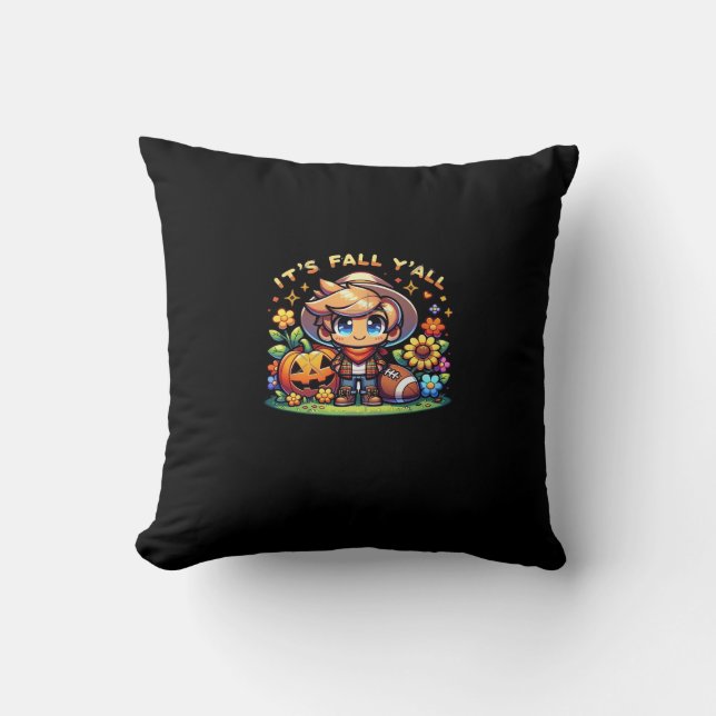 It’s Fall Y’all Graphic Creative Style Throw Pillow (Front)