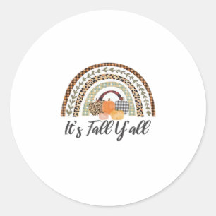 It’s Fall Y’all Graphic Style Classic Round Sticker