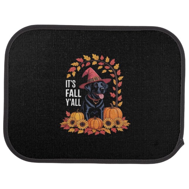 It’s Fall Y’all Halloween Autumn Funny Quote Car Floor Mat (Rear)