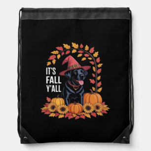 It’s Fall Y’all Halloween Autumn Funny Quote Drawstring Bag