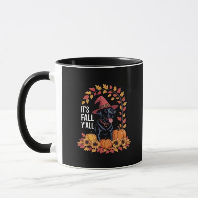 It’s Fall Y’all Halloween Autumn Funny Quote Mug (Left)