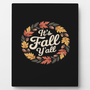 It’s Fall Y’all Halloween Bats Pumpkin Fall Hallow Plaque