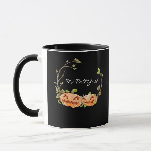 It’s Fall Y’all Halloween Cool Unique Style Mug (Left)
