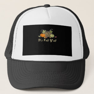 It’s Fall Y’all Happy Autumn Leopard Trucker Hat