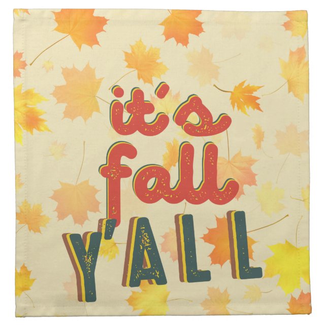It´S Fall Y´All, Hello Fall Cloth Napkin (Front)