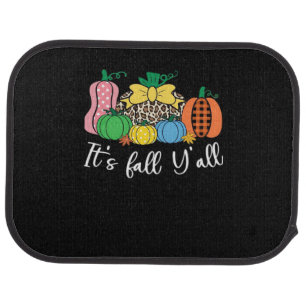 It’s Fall Y’all Leopard Pattern Pumpkin Style Car Floor Mat
