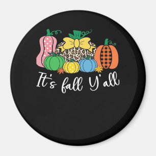 It’s Fall Y’all Leopard Pattern Pumpkin Style Magnet