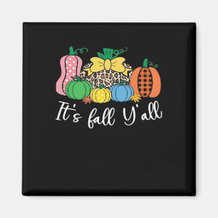 It’s Fall Y’all Leopard Pattern Pumpkin Style Magnet