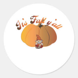It’s Fall Y’all Minimal Clean Classic Round Sticker