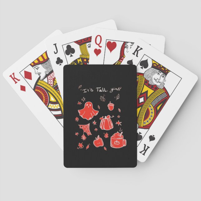 It’s Fall Y’all Minimal Clean Poker Cards (Back)