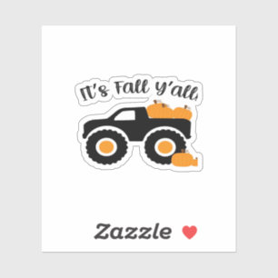 It’s Fall Y’all Monster With Pumpkins Graphic Desi Sticker