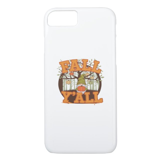 It’s Fall Y’all Pumpkin Gnome Autumn Funny Casual Case-Mate iPhone Case (Back)