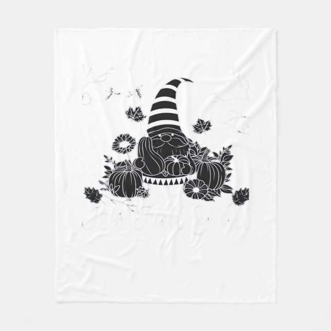 It’s Fall Y’all Pumpkin Gnome Autumn Tree Hello Fa Fleece Blanket (Front)