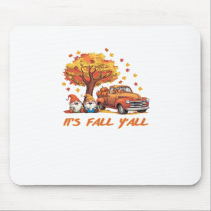 It’s Fall Y’all Pumpkin Gnome Autumn Tree Pumpkin Mouse Pad