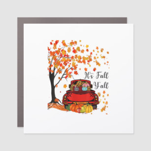 It’s Fall Y’all Pumpkin Leopard Fall Season Autumn Car Magnet