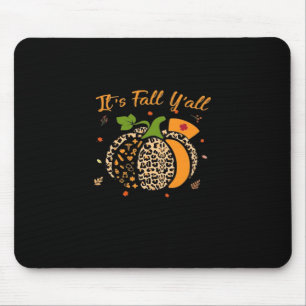It’s Fall Y’all Pumpkin Leopard Nurse Halloween  Mouse Pad
