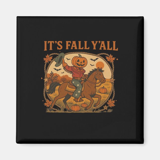 It’s Fall Y’all Pumpkin Minimal Clean Look Magnet (Front)
