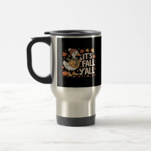 It’s Fall Y’all Pumpkin Retro Classic Look Travel Mug