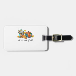 It’s Fall Y’all Pumpkin Spice Leopard Pumpkin Pie Luggage Tag