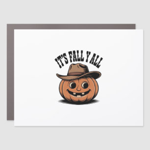 It’s Fall Y’all Pumpkin Trendy Graphic Car Magnet