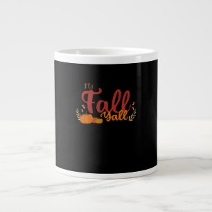 It’s Fall Y’all Pumpkins and Mushrooms Autumn Giant Coffee Mug