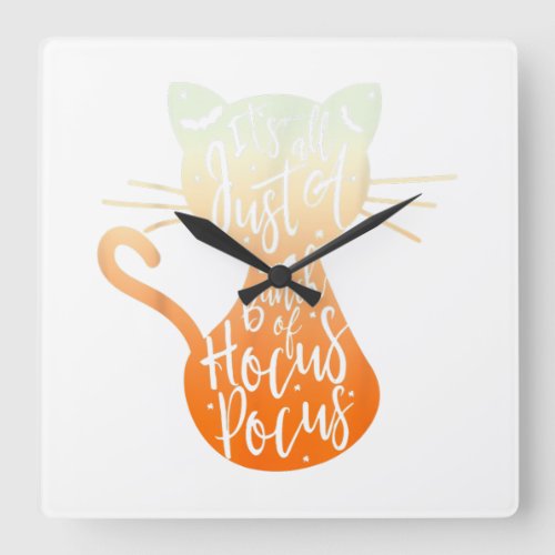 Its Fall Yall Pumpkins Autumn Halloween Funny Ca Square Wall Clock