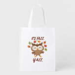It’s Fall Y’all Quote Trendy Grocery Bag