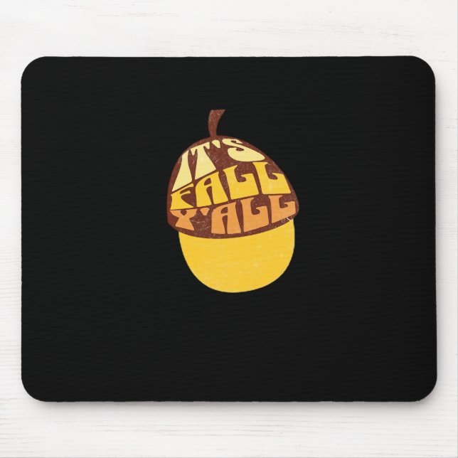 It’s Fall Y’all Retro Classic Style Mouse Pad (Front)