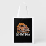 It’s Fall Y’all Rustic Pumpkin Vintage Style Grocery Bag