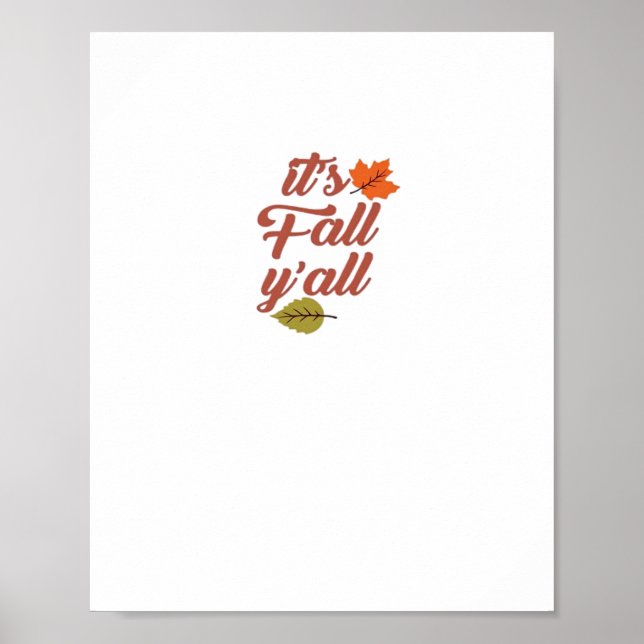 It’s Fall Y’all Trendy Meme Poster (Front)
