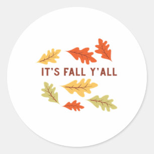 It’s Fall Y’all Vintage Classic Classic Round Sticker