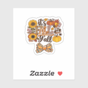 It’s Fall Y’all Vintage Style Sticker