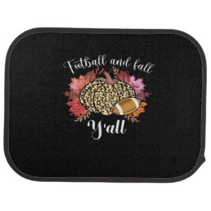 It’s Football And Fall Y’all Pumpkin Leopard Autum Car Floor Mat