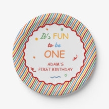 It’s Fun to Be One Colorful Stripe Birthday