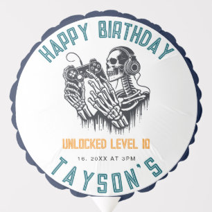 It’s Game On Skull – Video Game Birthday Balloon