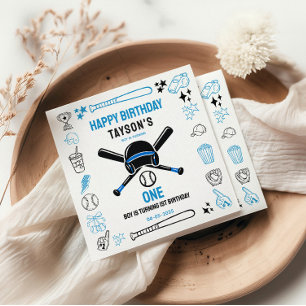 It’s Game Time Baseball 1st Birthday – Fun Kids Napkins