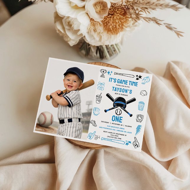 It’s Game Time Baseball 1st Birthday – Fun Sports  Invitation (It’s Game Time Baseball 1st Birthday – Fun Sports Invitation
)