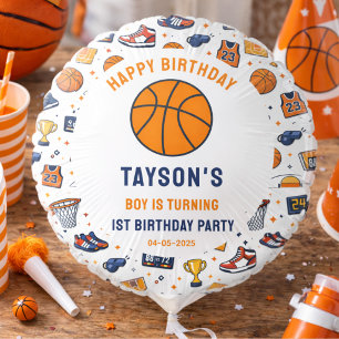 It’s Game Time Basketball 1st Birthday Rookie Year Balloon