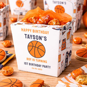 It’s Game Time Basketball 1st Birthday Rookie Year Favor Boxes