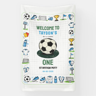 It’s Game Time football 1st Birthday – Fun Kids  Banner