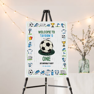 It’s Game Time football 1st Birthday – Fun Kids  Foam Board
