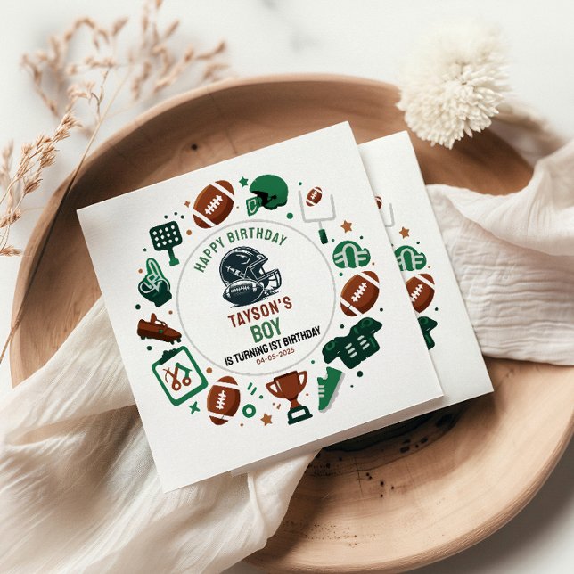 It’s Game Time Football 1st Birthday – Fun Kids  Napkins (It’s Game Time Football 1st Birthday – Fun Kids Napkins
)