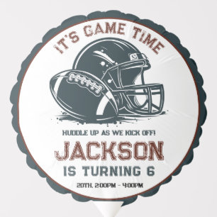 It’s game time! Kick off football birthday kids Balloon